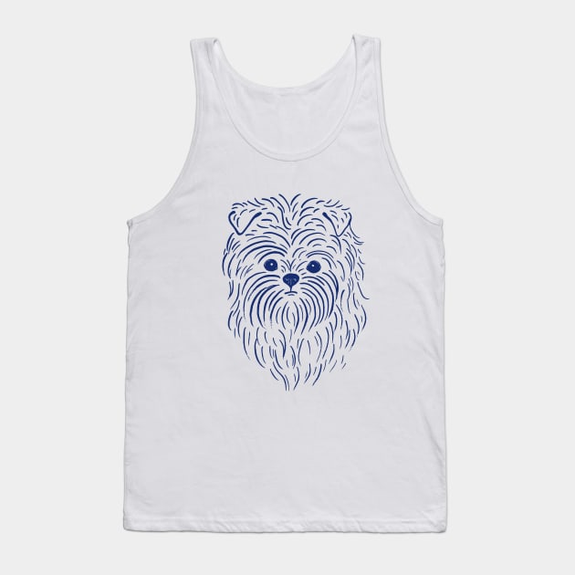 Affenpinscher (Pink and Blue) Tank Top by illucalliart